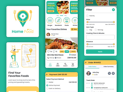 HomeFood- Food Delivery App Development delivery app food app food app ui food delivery app food delivery service