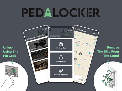 Pedalocker - self storage lockers 3d animation graphic design logo motion graphics ui