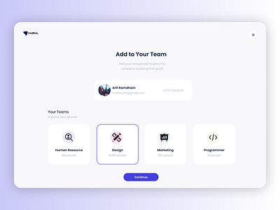 Add Employee to Team app branding design figma graphic design illustration logo profileweb team ui uidesign ux vector web