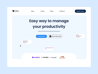 Hero Design for rmdhni Webflow Template