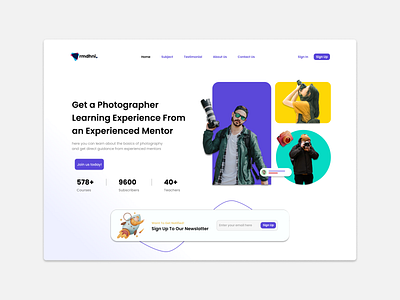 Rmdhni Online Photographer Learning  Website Design Concept
