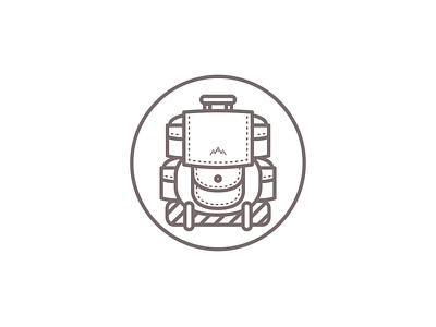 backpack backpack bag hike icon logo mountain wonderpeak