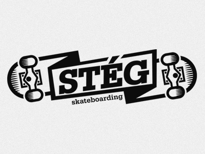 Stég Skateboarding logo brand budapest cloth logo shop skate skateboard skateboarding store typography