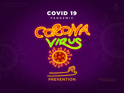 Coronavirus prevention- poster #1 brush lettering coronavirus coronavirusprevention pandemic poster poster design prevention shiny text effect social distancing staysafestayhome