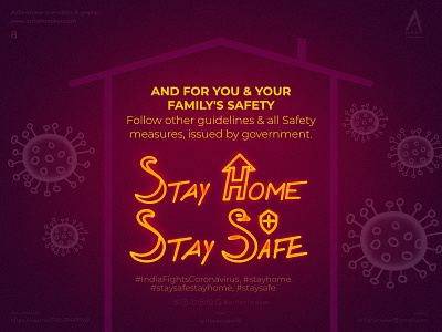 Coronavirus prevention- poster #8 Stay Home, Stay Safe