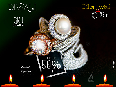 Jewelry Banner, Poster Design-Diwali Offer