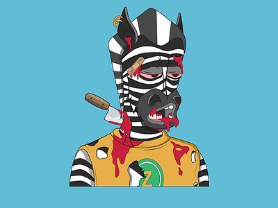 Custom Bloody ZEBRA NFT Design - NFT Artwork! animation branding design graphic design motion graphics vector