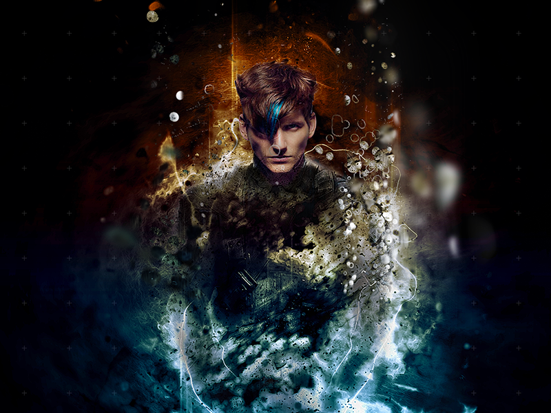 A New Threat blue psychic retouch photoshop design art