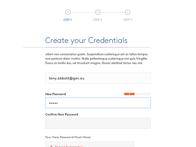 A step in your registration clean design forms user experience ux design