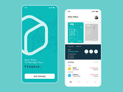 Cubee - Digital Wallet app design ios mobile ui ux