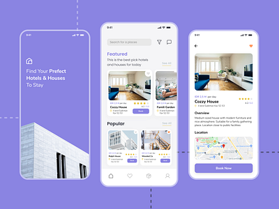 Homies - Hotels & Houses Booking App android app booking design hotels ios mobile travel ui ux vacancy