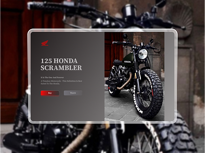 Honda moto button concept design foto moto ui ux