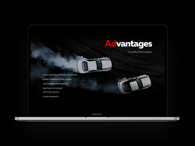 Website concept for car tuning