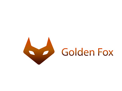 Golden fox;simple animal LOGO. design flat graphic design icon illustration logo logo design minimalist simple logo vector
