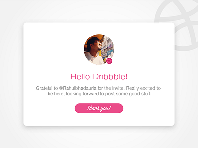 Hello Dribbble!