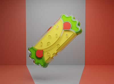 Burrito 3d graphic design