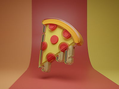 Pizza 3d graphic design