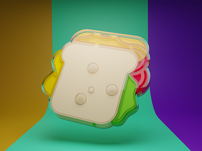 Sandwich 3d graphic design