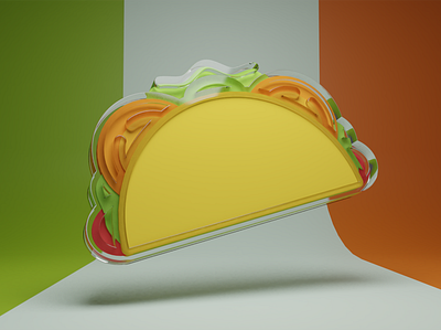 Tacos 3d graphic design