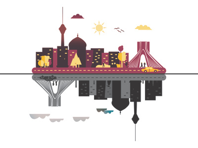Tehran City Illustration