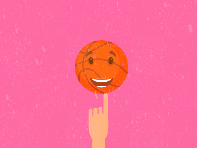 Happy Ball.. ball basketball design dribbble flat happy illustration motion graphics sports