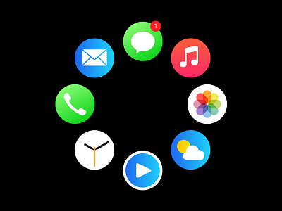 Apple Watch icons (Freebie) apple apple watch dribbble gif icon illustration invite ios png vector watch