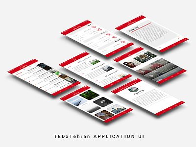 TEDxTehran 2017 Application UI app design graphic ios mobile sketch ted tedx tedxtehran ui ux