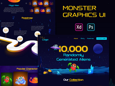 Monster Graphics UI branding graphic design ui