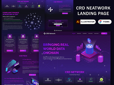 CRD NEATWORK (Landing Page UI) figma graphic design illustration ui vector