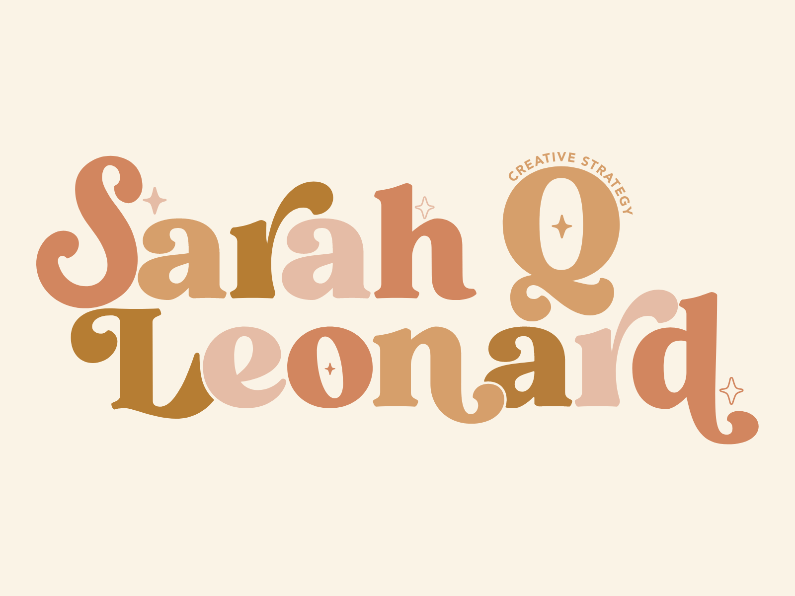 Branding for Sarah Q Leonard brand identity branding colorful design feminine gif graphic design logo