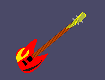 Guitar digital drawing guitar illustration