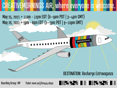 Boarding Pass for a special Zoom event.