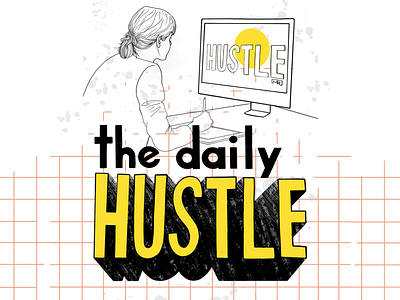 The Daily Hustle; A Self Portrait. adobecreativesuite adobeillustrator adobephotoshop colorillustration digitalart digitalartist digitalillustration graphic design handdrawing handdrawn illustration linedrawing portraitart procreate selfportrait