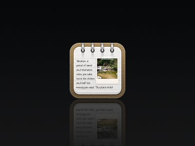 QuickJot Icon icon iphone leather notes paper retina skeuomorphism