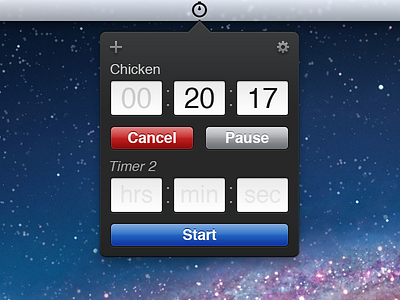 Timer App UI hidpi mac menu bar retina timer ui