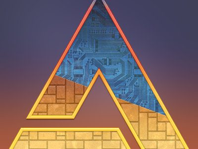 Logo 90s a abstergo doom geometric logo