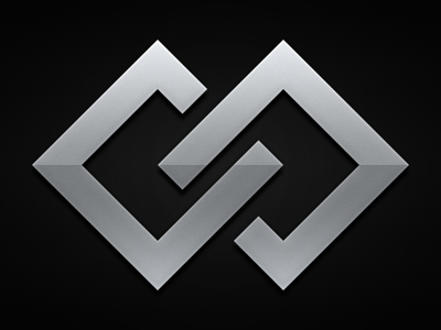 Logo geometric glossy infinity logo monochromatic square