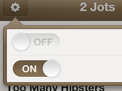 Settings Popover ios iphone ipod popover settings toggles touch ui uipopovercontroller uiswitch