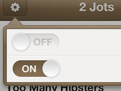 Settings Popover