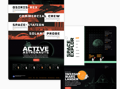 🧑‍🚀🚀🪐 astronaut black branding design green red search space typography ui ux