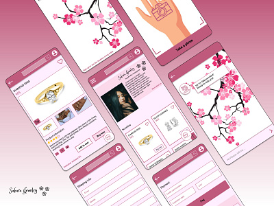 Sakura Jewelry app branding ui userinterface ux visualdesign