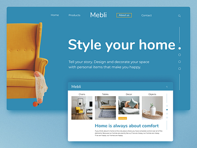 Furniture Brand - Website Concept branding design design concept figma furniture website landing main page ui ux web design website