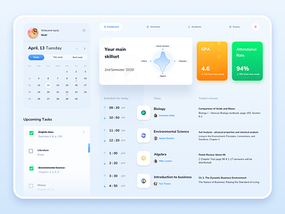 Educational Platform design ui web