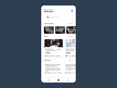 Dicoding Mobile App app design mobile ui