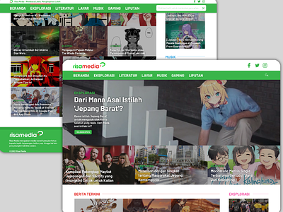Risa Media - Anime News Website Redesign Concept anime news online news we web design website
