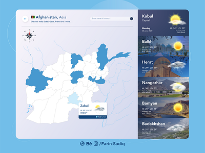 Weather UI Design afghanistan uidesign uxdesign weather app