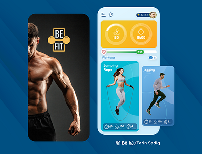 Fitness App UI Design fitness app uidesign uxdesign
