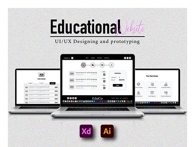 Educational Website graphic design prototyping ui uiux user experience design user interface design ux website design
