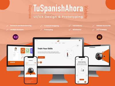 TuSpanishAhora responsive design ui uiux user interface design ux website design