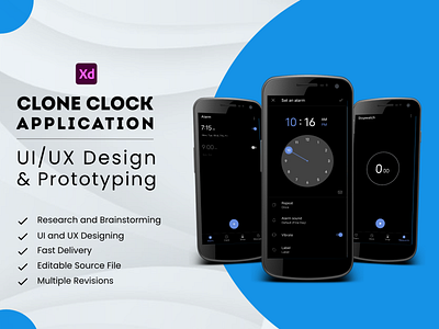 Android Clock App Clone app design